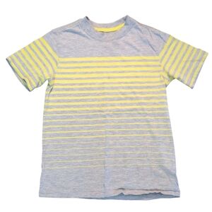 🍁2/$7🍁CHEROKEE Grey and Yellow Striped Short Sleeve Tee Shirt